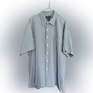 Croft & Barrow Sage Green Casual Button Down Short Sleeve Shirt XL
